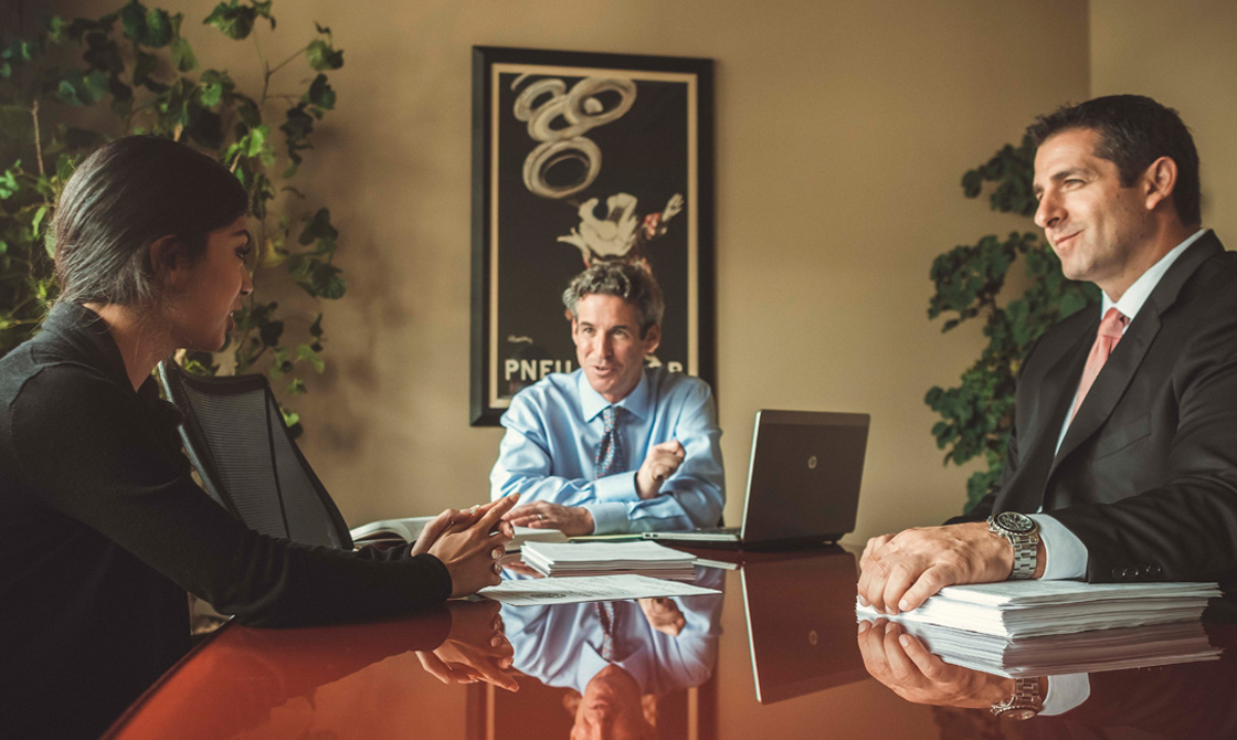 Chicago Motorcycle Accident Lawyer personal injury lawyers in conference