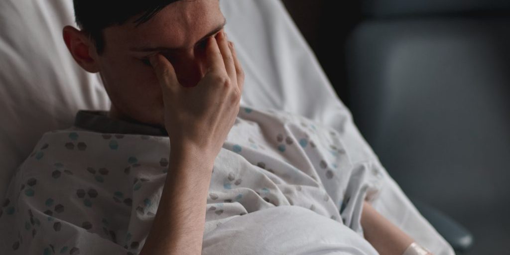 patient stressed at hospital